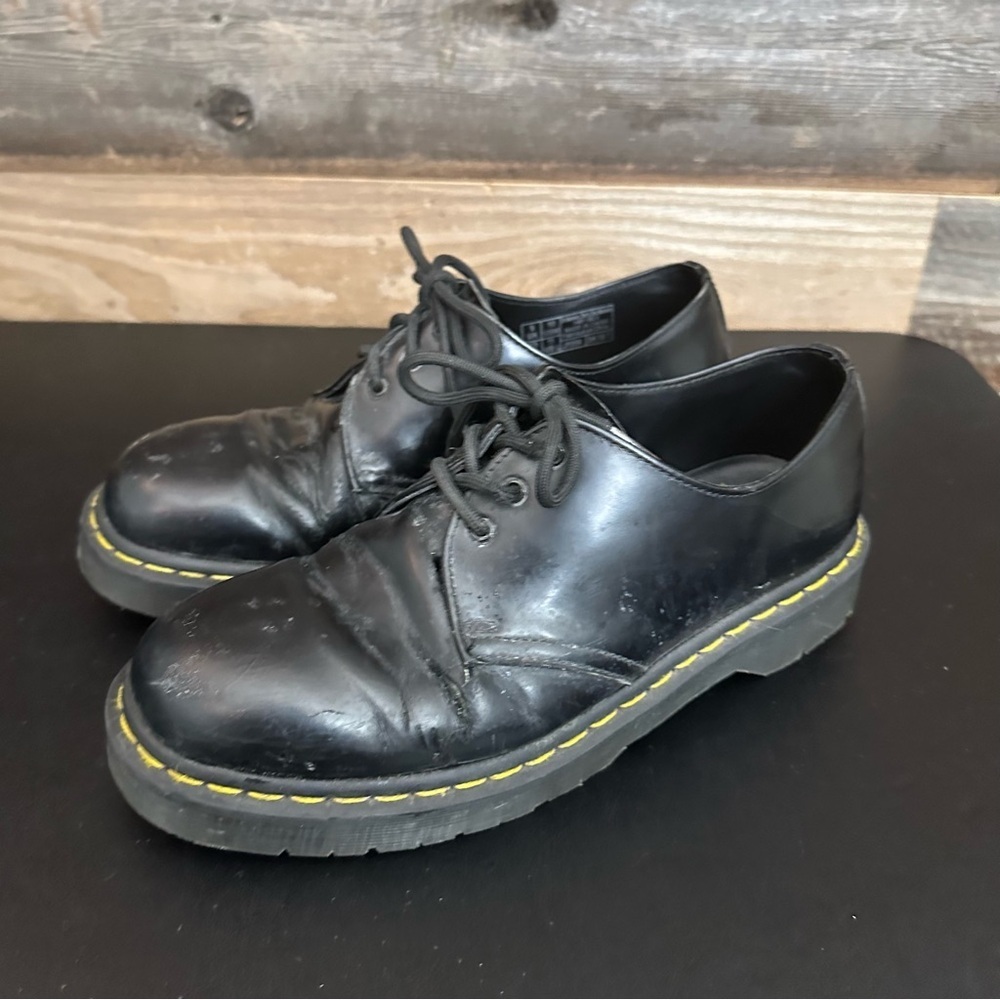 Dr.‎ Doc Martens 1461 Bex Black Leather Oxford Shoes US Men's 10 Chunky Combat